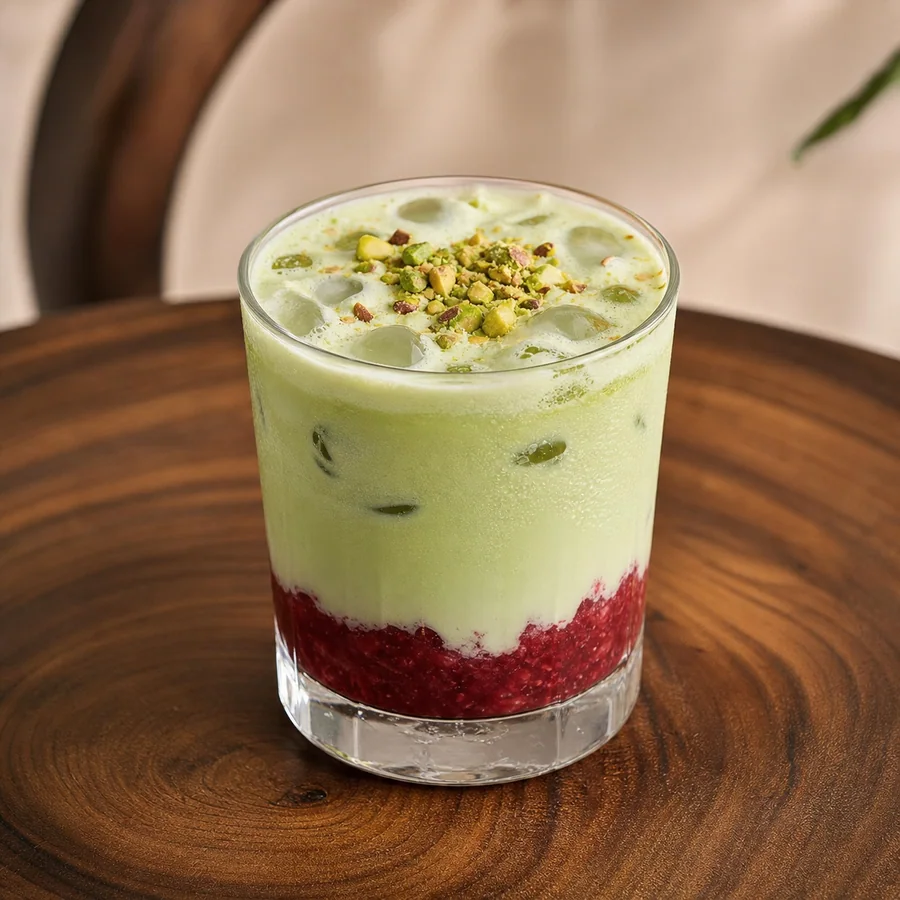 Pistachio berry matcha